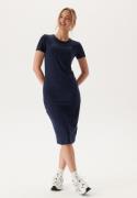 TOMMY JEANS Tjw Rib Bodycon Midi Dress C1g Dark Night Navy M