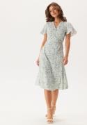 VILA Vilovie S/S Wrap Midi Dress Kentucky Blue AOP: ALY 34