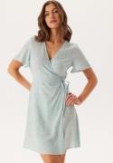 Pieces Pctala New Ss Wrap Dress Cloud Blue Aop:flower S