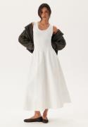 GANT Midi Jersey Woven Combo Dress White S
