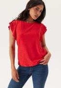 VERO MODA Vmtassa Sl Frill Top Fiery Red XL