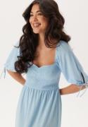BUBBLEROOM Smock Maxi Dress Light blue M