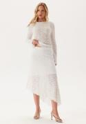 BUBBLEROOM Asymmetric Lace Skirt White S