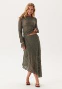 BUBBLEROOM Asymmetric Lace Skirt Dusty green L