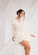 BUBBLEROOM Flounce Short Skirt Offwhite/Floral XS