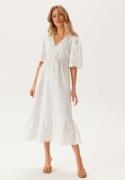 BUBBLEROOM Midi Broderie Anglaise Dress White XL
