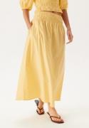 BUBBLEROOM Smock Waist Maxi Skirt Yellow XS