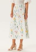 VILA Vicapro Hw Midi Skirt Cloud Dancer Aop:flowers 38