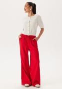 BUBBLEROOM Linen Blend Trousers  Red M