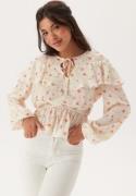 BUBBLEROOM Flounce Blouse Offwhite/Floral L