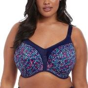 Elomi BH Energise Underwire Sport Support Bra Marine mønster H 85 Dame