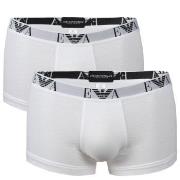 Emporio Armani 2P Stretch Cotton Trunk Hvit bomull Medium Herre