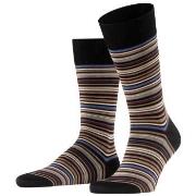 Falke Strømper Microblock Socks Svart stripet bomull Str 41/42 Herre