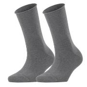 Falke Strømper 2P Women Casual Happy Sock Grå Str 35/38 Dame