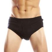 JBS Basic Fly Brief Svart bomull XX-Large Herre