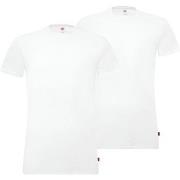Levis 2P Base Crew Neck T-shirt Hvit bomull Small Herre