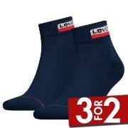 Levis Strømper 2P Sport Mid Cut Sock Mørkblå Str 43/46