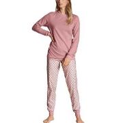 Calida Lovely Nights Pyjama With Cuff Rosa Mønster bomull Medium Dame