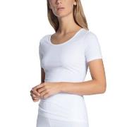 Calida Natural Comfort T-shirt Hvit bomull Small Dame