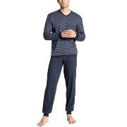 Calida Relax Streamline Pyjama With Cuff Blå bomull X-Large Herre