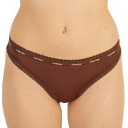 Calvin Klein Truser Bottoms Up Refresh Thong Mørkbrun  polyamid Large ...