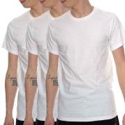 Calvin Klein 3P Cotton Stretch Crew Neck T-Shirt Hvit bomull Large Her...