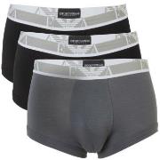 Armani Monogram Trunk Svart/Grå bomull Small Herre