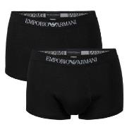 Armani Pure Cotton Trunk 2P Svart bomull Large Herre