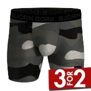 Björn Borg Performance Shorts 2031 Svart/Grønn polyester X-Large Herre
