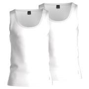 BOSS 2P Cotton Stretch Slim Fit Sleeveless Shirt Hvit bomull XX-Large ...