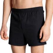 Calida Cotton Code Boxer Shorts With Fly Svart bomull X-Large Herre