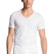 Calida Cotton Code V-Shirt Hvit bomull Medium Herre