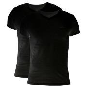 Gant 2P Basic V-Neck T-Shirt Svart bomull XX-Large Herre