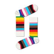 Happy socks Strømper Pride Stripe Sock Hvit Mønster bomull Str 36/40