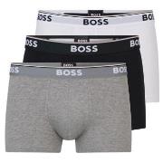 BOSS 3P Cotton Stretch Trunks Hvit/Svart bomull Small Herre