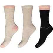 Decoy Strømper 3P Cotton Socks Beige Strl 37/41 Dame