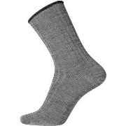 Egtved Strømper Wool No Elastic Rib Socks Stålgrå Str 45/48