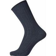 Egtved Strømper Wool No Elastic Rib Socks Mørkblå Str 40/45