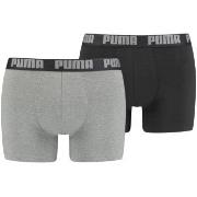 Puma 2P Basic Boxer Svart/Grå bomull Large Herre