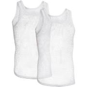 Resteröds 2P Organic Cotton Net Singlet Hvit økologisk bomull Small He...