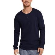 Schiesser Mix and Relax Long Sleeve Shirt Button Mørkblå bomull Medium...