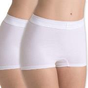 Sloggi Truser 2P Double Comfort Shorts Hvit bomull 40 Dame