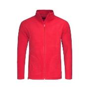 Stedman Active Fleece Jacket For Men Rød polyester Large Herre