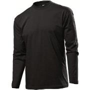 Stedman Classic Long Sleeve Men Svart bomull Small Herre