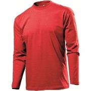 Stedman Classic Long Sleeve Men Rød bomull Large Herre