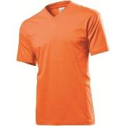 Stedman Classic V-Neck Men T-shirt Oransje bomull Large Herre