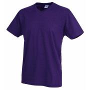 Stedman Classic V-Neck Men T-shirt Lilla bomull XX-Large Herre