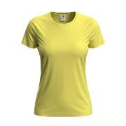 Stedman Classic Women T-shirt Gul bomull Small Dame
