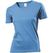 Stedman Classic Women T-shirt Lysblå bomull Small Dame