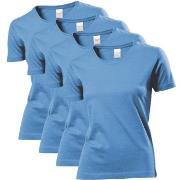 Stedman 4P Classic Women T-shirt Lysblå bomull X-Large Dame
